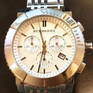 Burberry Trench Silver Chronograph Watch